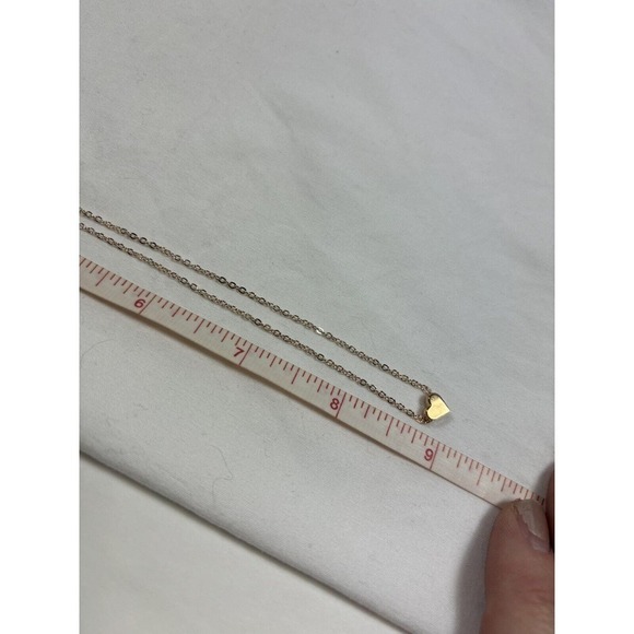 Rose Gold Metal Heart Necklace Choker - Picture 6 of 8